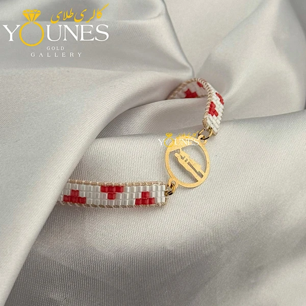 دستبند بند میوکی طرح لاو طلا